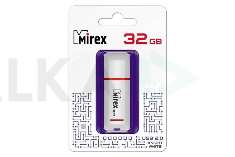 Флешка USB 2.0 Mirex KNIGHT WHITE 32GB (ecopack)