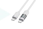 Кабель USB Type-C - USB Type-C BOROFONE BU46, PD60W (серый) 1м