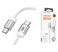 Кабель USB Type-C - USB Type-C BOROFONE BU48, PD60W (белый) 1м