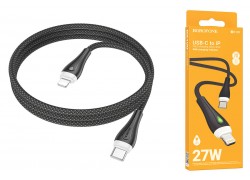 Кабель USB Type-C - Lightning BOROFONE BX100 (черный) 1м