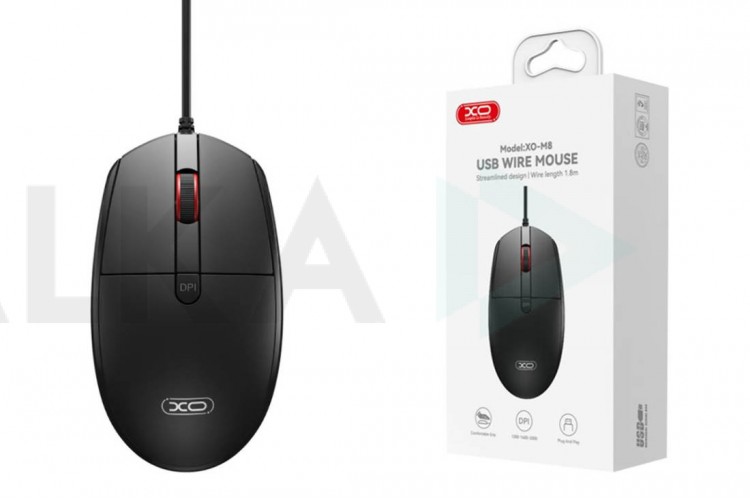 Мышь проводная XO M8 YunXiao Wired Mouse Black