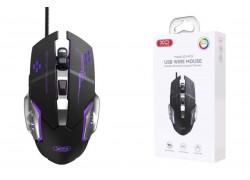 Мышь игровая проводная XO M10 Gaming Mechanical 6-Button Light Emitting Wired Black + Silver