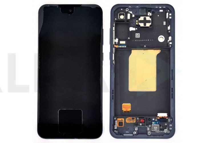 Дисплей для Samsung A556E Galaxy A55 5G Black в сборе с тачскрином + рамка 100%