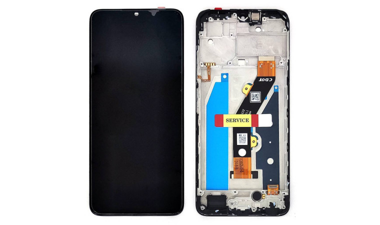 Дисплей для Tecno Spark 10 4G (KI5q) в сборе с тачскрином + рамка (черный) org Дисплей для Tecno Spark 10 4G (KI5q) в сборе с тачскрином + рамка (черный) org