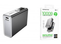 Универсальный дополнительный аккумулятор Power Bank BOROFONE BJ72 Energy 22.5W+PD20W fully compatible power bank with display (10000mAh) (серый)