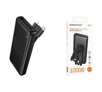 Универсальный дополнительный аккумулятор Power Bank BOROFONE BJ79 Clever with 3 cables (10000mAh) (черный)