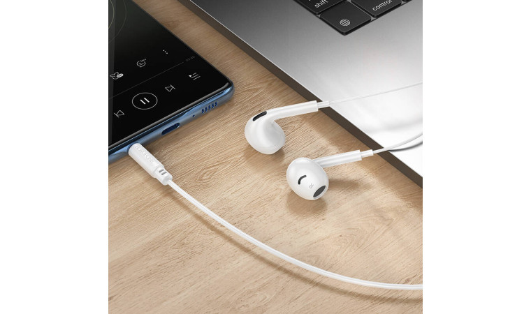 Наушники вакуумные проводные BOROFONE BM96 Brilliant (белый) Наушники вакуумные проводные BOROFONE BM96 Brilliant (белый)