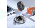 Беспроводное зарядное устройство CQ18 Flash (magnetic+iWatch) with retractable cable (серый металл)