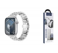 Ремешок для Apple Watch HOCO WA32 Grand series five-bead steel strap(42/44/45/49 мм) серебристый