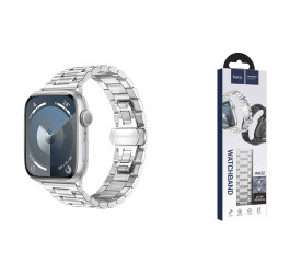 Ремешок для Apple Watch HOCO WA32 Grand series five-bead steel strap(42/44/45/49 мм) серебристый