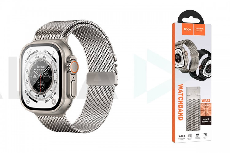 Ремешок для Apple Watch HOCO WA33 Original series umbrella buckle Milanese steel strap strap (44/45/46/49 мм) оригинальный цвет