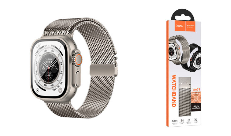 Ремешок для Apple Watch HOCO WA33 Original series umbrella buckle Milanese steel strap strap (44/45/46/49 мм) звездный
