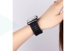 Ремешок для Apple Watch HOCO WA27 Flexible series stepped pattern solid color silicone strap (38/40/41 мм) черный