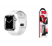 Ремешок для Apple Watch HOCO WA27 Flexible series stepped pattern solid color silicone strap (38/40/41 мм) белый