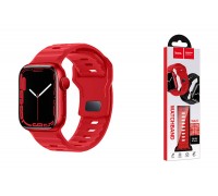 Ремешок для Apple Watch HOCO WA27 Flexible series stepped pattern solid color silicone strap (38/40/41 мм) красный