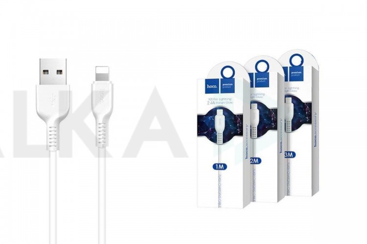 Кабель USB - Lightning HOCO X20, 2,4A (белый) 1м
