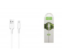 Кабель USB - MicroUSB HOCO X20 2,4A (белый) 3м