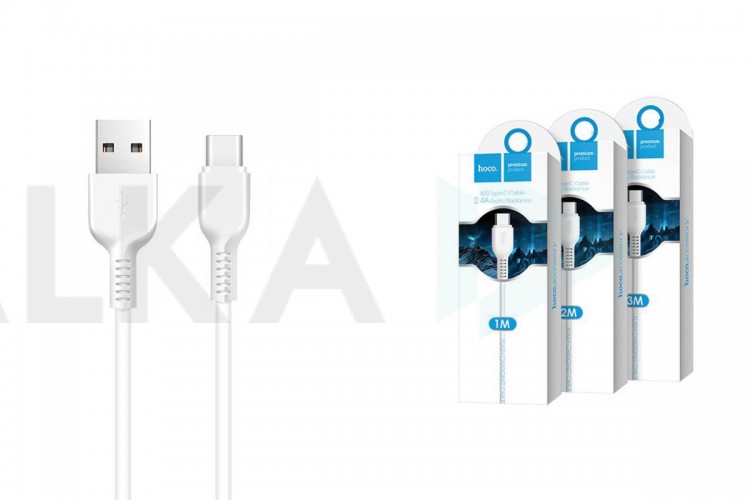 Кабель USB - USB Type-C HOCO X20, 2,4A (белый) 3м