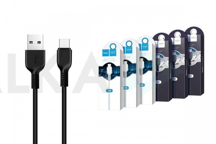 Кабель USB - USB Type-C HOCO X20, 2,4A (черный) 2м