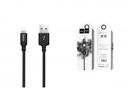 Кабель USB - Lightning HOCO X14, 2,4A (черный) 1м (в оплетке)