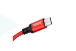 Кабель USB - MicroUSB HOCO X14 2,4A (красный) 1м (в оплетке)