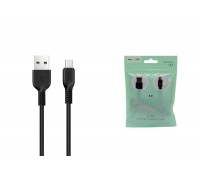 Кабель USB - MicroUSB HOCO X13 2,4A (черный) 1м