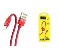 Кабель USB - MicroUSB HOCO U55 2,A (красный) 1м (в оплетке)