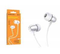 Наушники вакуумные проводные BOROFONE BM57 Platinum Universal earphones (серебристый)