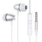 Наушники вакуумные проводные BOROFONE BM57 Platinum Universal earphones (серебристый)