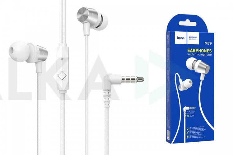 Наушники вакуумные проводные HOCO M79 Cresta universal earphones (белый)