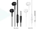 Наушники вакуумные проводные HOCO M82 La musique universal earphones (черный)