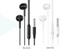 Наушники вакуумные проводные HOCO M82 La musique universal earphones (белый)