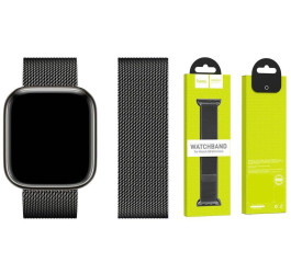 Ремешок для Apple Watch HOCO WA03 Ремешок из миланской стали серии Simple beauty (38-41 мм, черный)