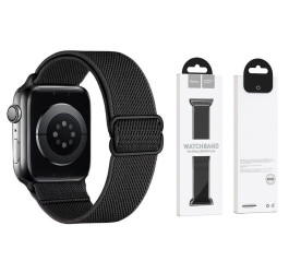 Ремешок для Apple Watch HOCO WA04 Эластичный нейлоновый ремешок серии Fashion (42-49 мм) черный