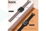 Ремешок для Apple Watch HOCO WA06 Flexible series military pattern magnetic silicone strap (42-49 мм, black)