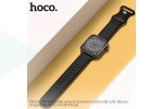 Ремешок для Apple Watch HOCO WA15 Flexible series 8-character buckle solid color silicone strap (42-49 мм, black)