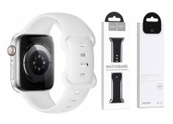 Ремешок для Apple Watch HOCO WA15 Flexible series 8-character buckle solid color silicone strap (38-41 мм, white)