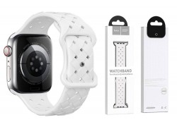 Ремешок для Apple Watch HOCO WA16 Flexible series bamboo pattern solid color silicone strap (38-41 мм, white)