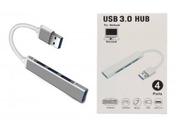 Разветвитель USB HUB 3.0 NN-HB020 на 4 порта кабель 15см (серый)