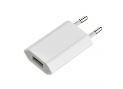 Сетевое зарядное устройство USB iPhone 4G/4S/5G/5S/5C/5SE прямоугольник, 1000mAh (белый)