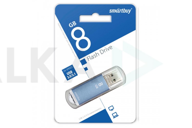 Флешка USB 2.0 Smartbuy 8 GB V-Cut Blue (SB8GBVC-B)