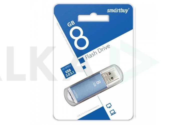 Флешка USB 2.0 Smartbuy 8 GB V-Cut Blue (SB8GBVC-B)