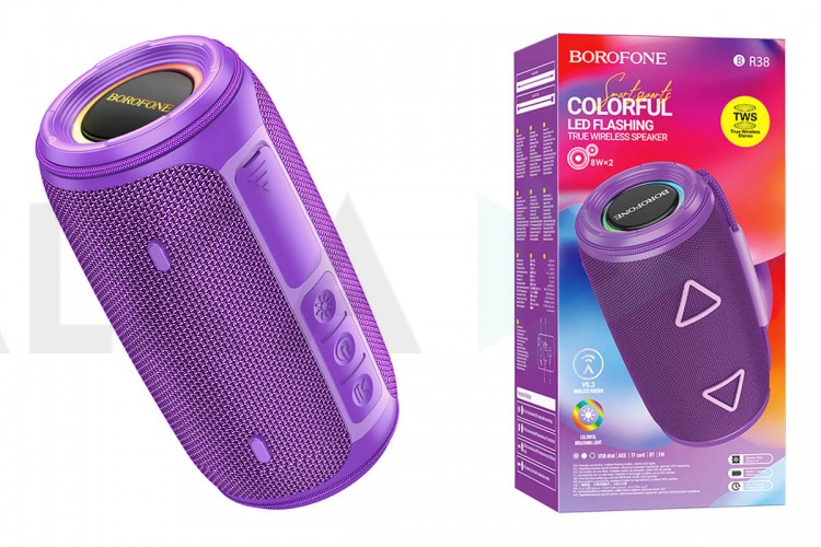Портативная беспроводная колонка BOROFONE BR38 Free-flowing sports BT (фиолетовый)