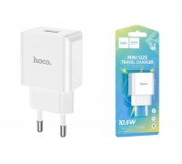 Сетевое зарядное устройство USB HOCO C106A Leisure single port 2400mAh (белый)