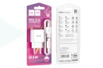 Сетевое зарядное устройство USB + кабель Type-C HOCO C106A Leisure (белый)