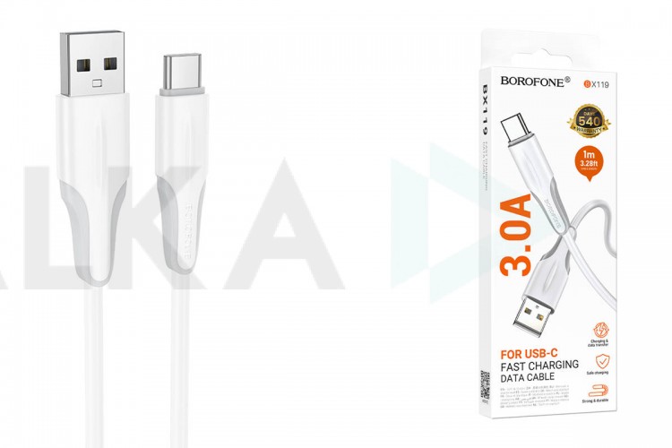Кабель USB - Type-C BOROFONE BX119 (белый) 1м