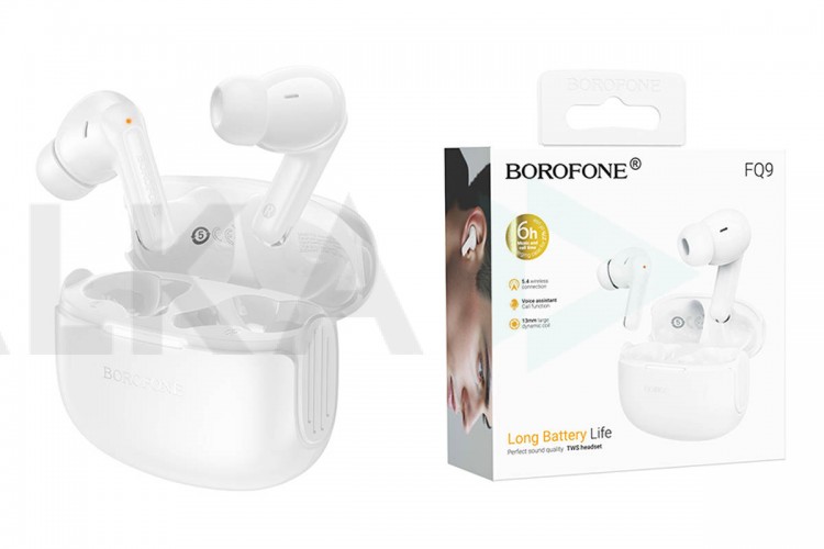 Наушники вакуумные беспроводные BOROFONE FQ9 Peaceful (белый)