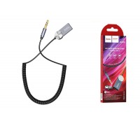 Bluetooth адаптер для автомагнитолы HOCO DUP02  spring cable (AUX-USB)