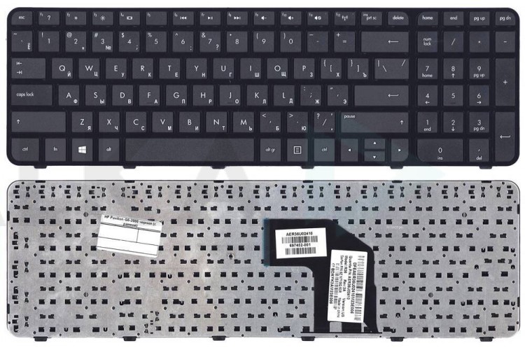 Клавиатура для ноутбука HP Pavilion G6-2000 черная, с рамкой