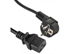 Кабель питания сетевой C19 до 2500W для блоков питания 1.8м